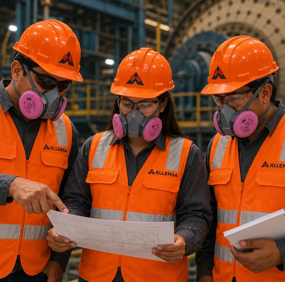 Ingenieros viendo un plano